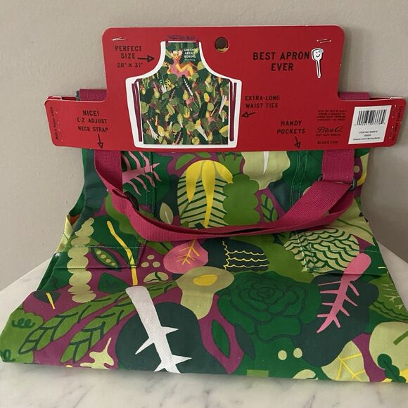Blue Q Aprons Retro Greens Aren’t Boring Flatter Fit You’re Apron Gardening New - Picture 4 of 5